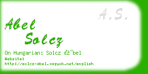 abel solcz business card